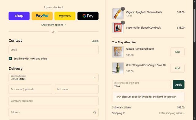 Giadzy checkout page showing Giadzy promo code box | Screenshot taken by SimplyCodes community member on Sep 3, 2025