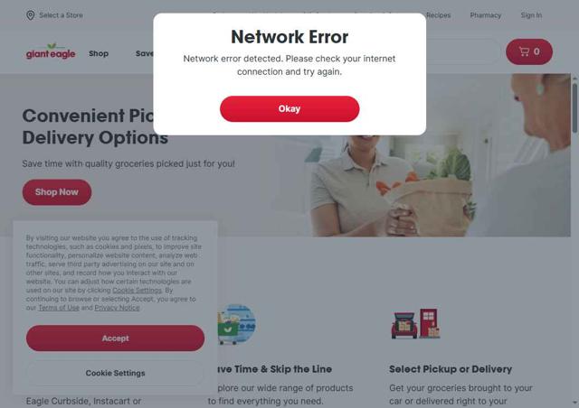 Giant Eagle checkout page showing Giant Eagle promo code box | Screenshot taken by SimplyCodes community member on Aug 14, 2025