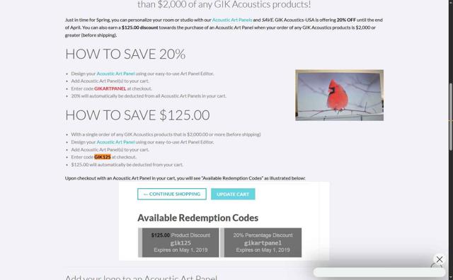 GIK Acoustics checkout page showing GIK Acoustics promo code box | Screenshot taken by SimplyCodes community member on Sep 4, 2025
