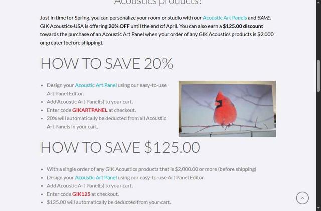 GIK Acoustics checkout page showing GIK Acoustics promo code box | Screenshot taken by SimplyCodes community member on Jul 5, 2025