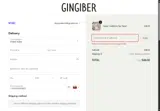 Gingiber coupon verification screenshot
