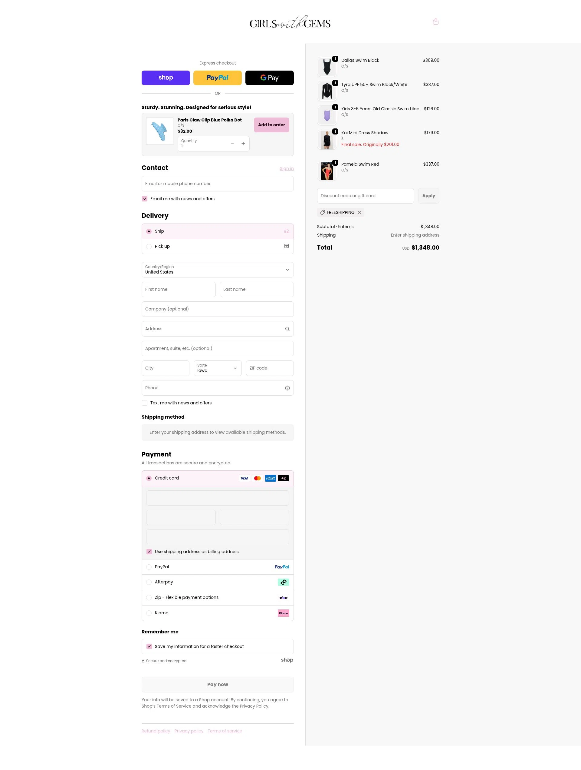 Girls With Gems checkout page showing Girls With Gems promo code box | Screenshot taken by SimplyCodes community member on Jan 25, 2026