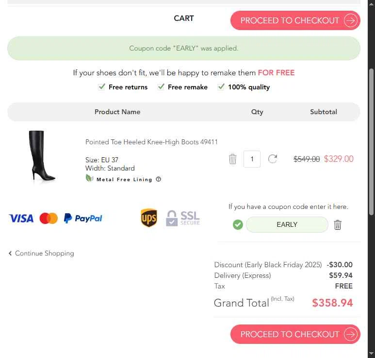Girotti checkout page showing Girotti coupon code box | Screenshot taken by SimplyCodes community member on Dec 19, 2025