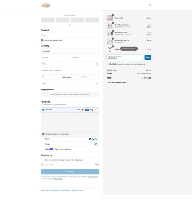 givehugz checkout page showing givehugz discount code box | Screenshot taken by SimplyCodes community member on Apr 8, 2025