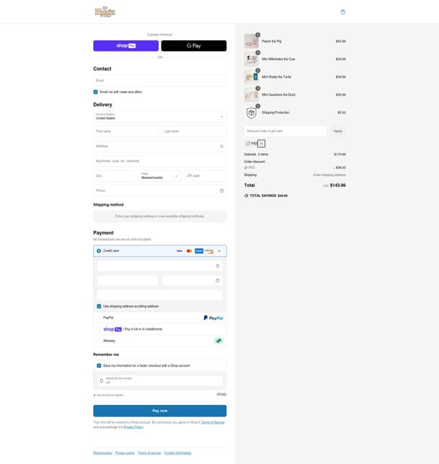 givehugz checkout page showing givehugz discount code box | Screenshot taken by SimplyCodes community member on Apr 8, 2025