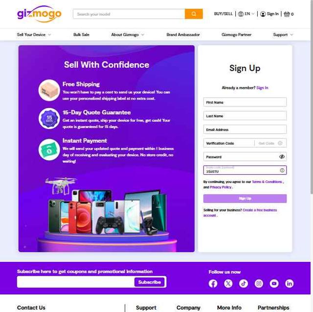 Gizmogo checkout page showing Gizmogo promo code box | Screenshot taken by SimplyCodes community member on Jul 28, 2025