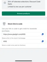 KRIS coupon verification screenshot