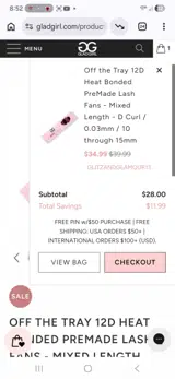 GLITZANDGLAMOUR13 coupon verification screenshot