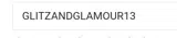 GLITZANDGLAMOUR13 coupon verification screenshot