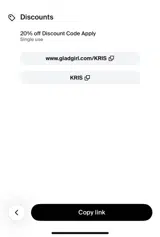KRIS coupon verification screenshot
