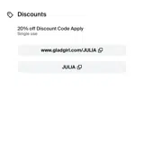 JULIA coupon verification screenshot