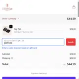 EARTH20 coupon verification screenshot