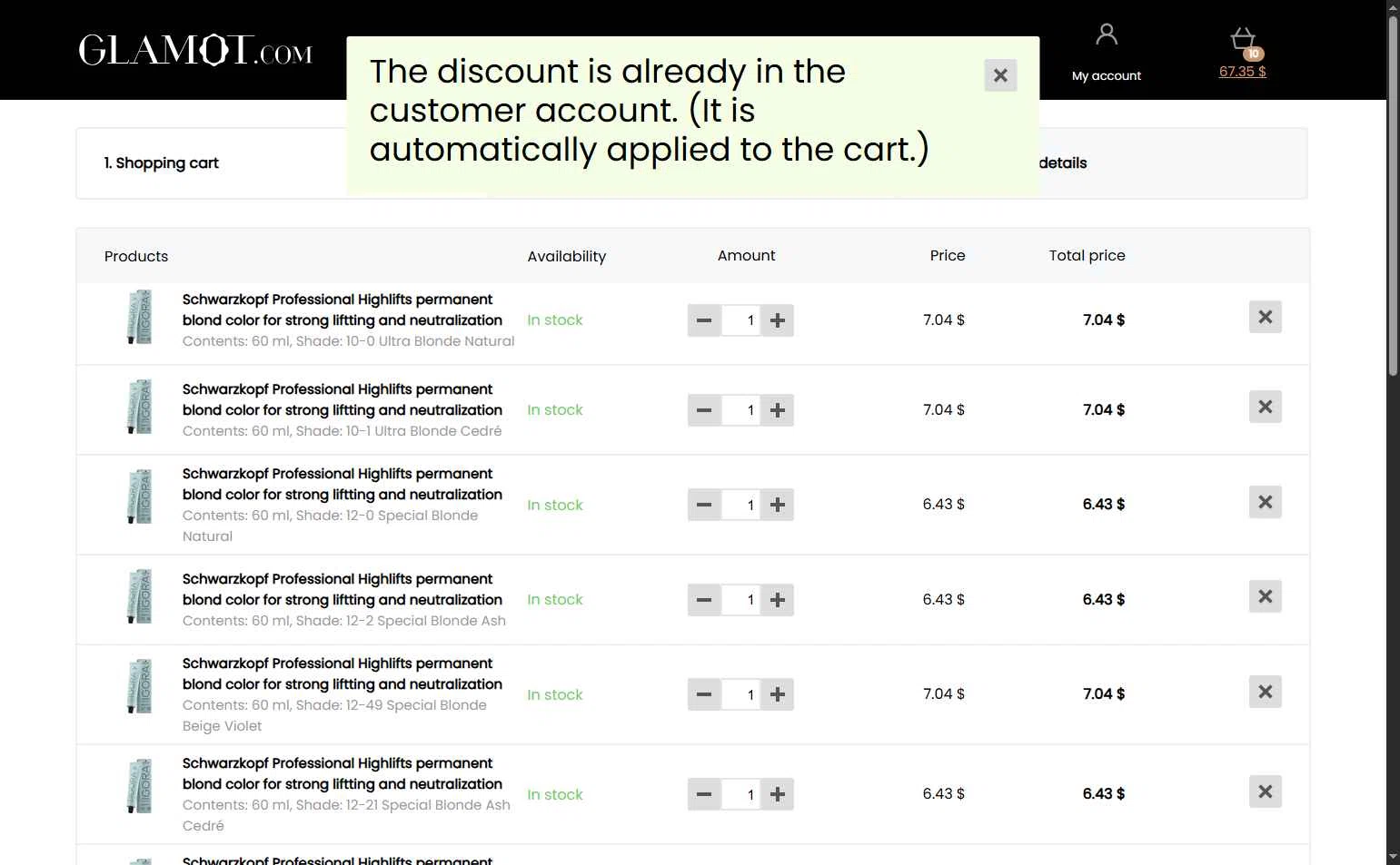 Glamot checkout page showing Glamot discount code box | Screenshot taken by SimplyCodes community member on Sep 18, 2025