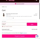 PINK20 coupon verification screenshot