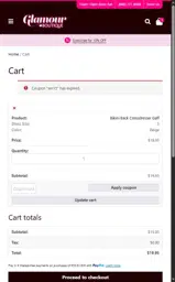 XM15 coupon verification screenshot