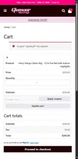 SPOOKY20 coupon verification screenshot