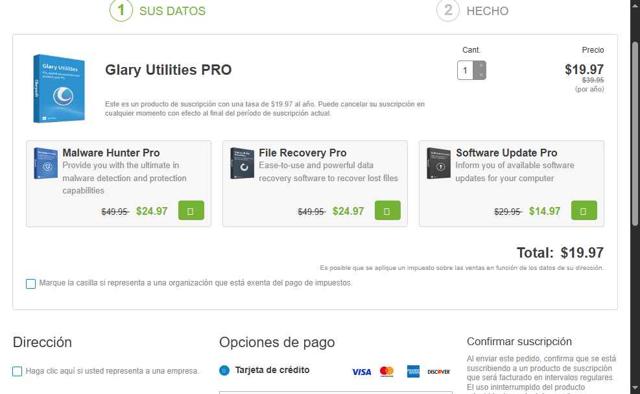 Glarysoft checkout page showing Glarysoft coupon code box | Screenshot taken by SimplyCodes community member on Jun 25, 2025