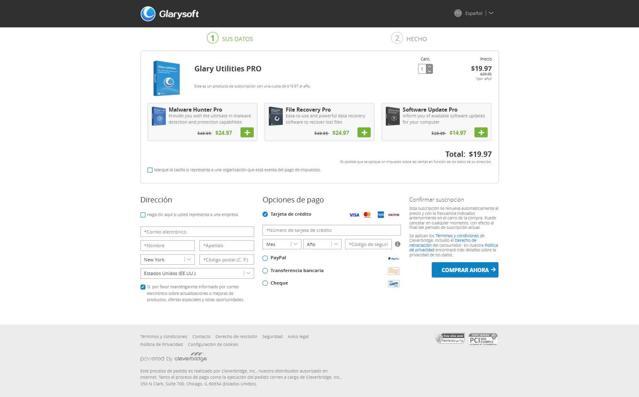 Glarysoft checkout page showing Glarysoft coupon code box | Screenshot taken by SimplyCodes community member on Jul 24, 2025