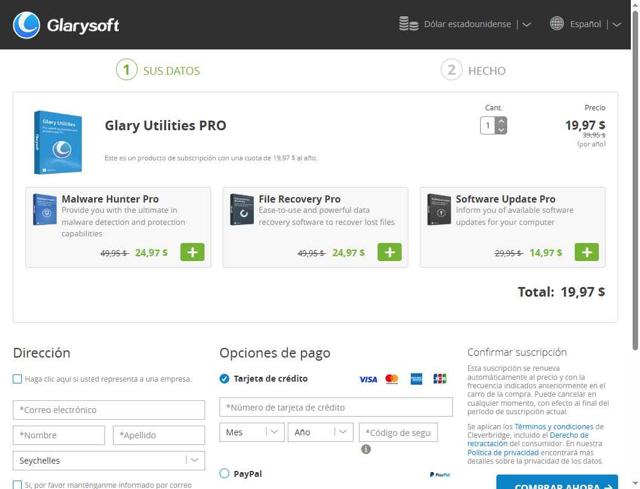 Glarysoft checkout page showing Glarysoft coupon code box | Screenshot taken by SimplyCodes community member on Jul 24, 2025