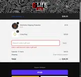 G Life UTV coupon verification screenshot