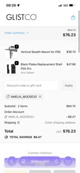 AMELIA_MOOSE33 coupon verification screenshot