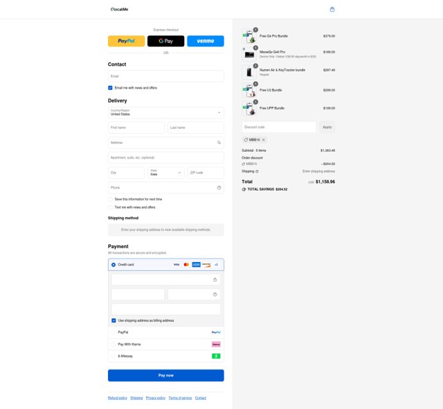 GlocalMe checkout page showing GlocalMe promo code box | Screenshot taken by SimplyCodes community member on Aug 27, 2025