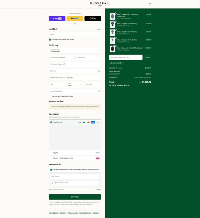 Gloverall checkout page showing Gloverall promo code box | Screenshot taken by SimplyCodes community member on Aug 13, 2025