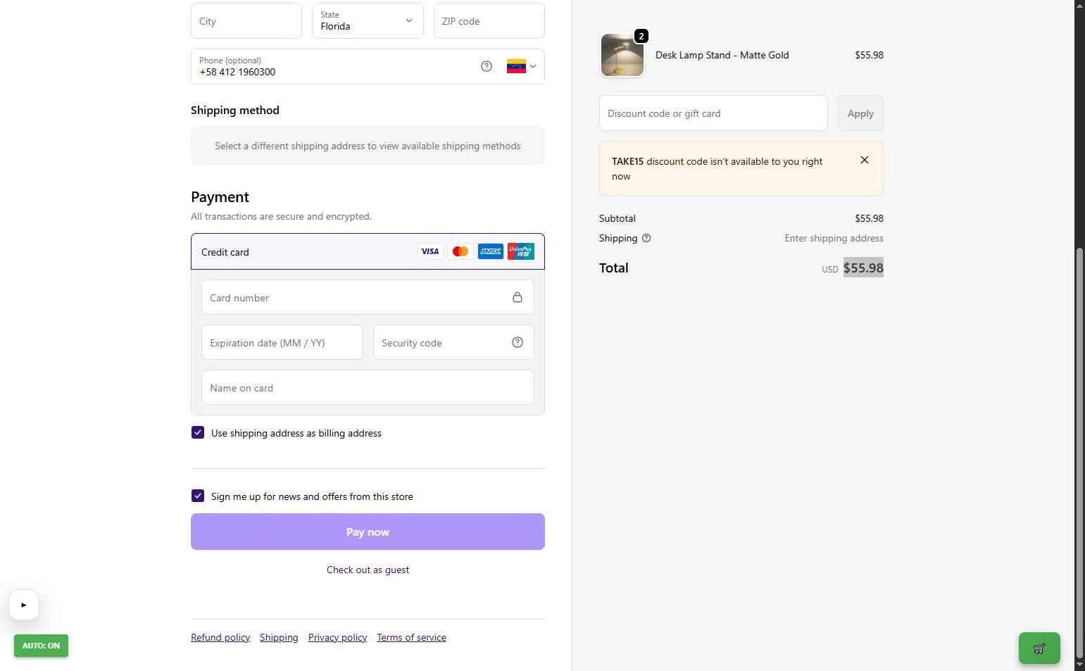 GlowRight checkout page showing GlowRight discount code box | Screenshot taken by SimplyCodes community member on Feb 4, 2026