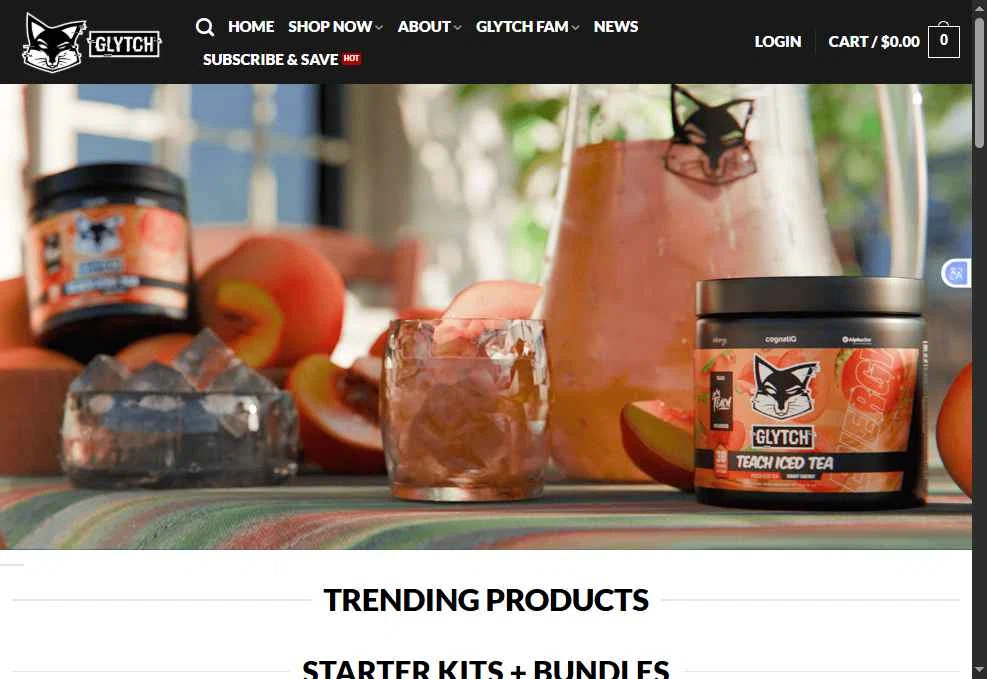 Glytch Energy checkout page showing Glytch Energy promo code box | Screenshot taken by SimplyCodes community member on Jan 8, 2026