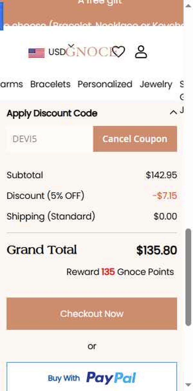 Gnoce checkout page showing Gnoce discount code box | Screenshot taken by SimplyCodes community member on Aug 31, 2025