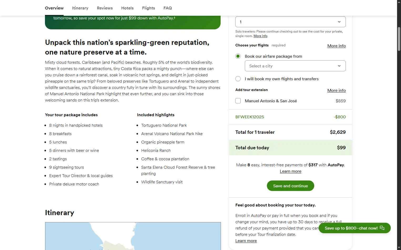 Go Ahead Tours checkout page showing Go Ahead Tours promo code box | Screenshot taken by SimplyCodes community member on Nov 6, 2025