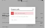GOAT10 coupon verification screenshot