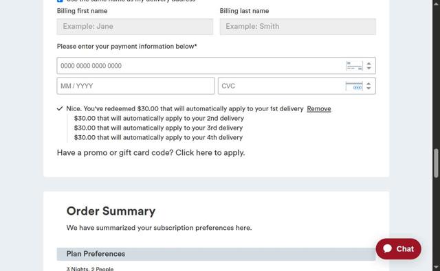 Gobble checkout page showing Gobble promo code box | Screenshot taken by SimplyCodes community member on Aug 18, 2025