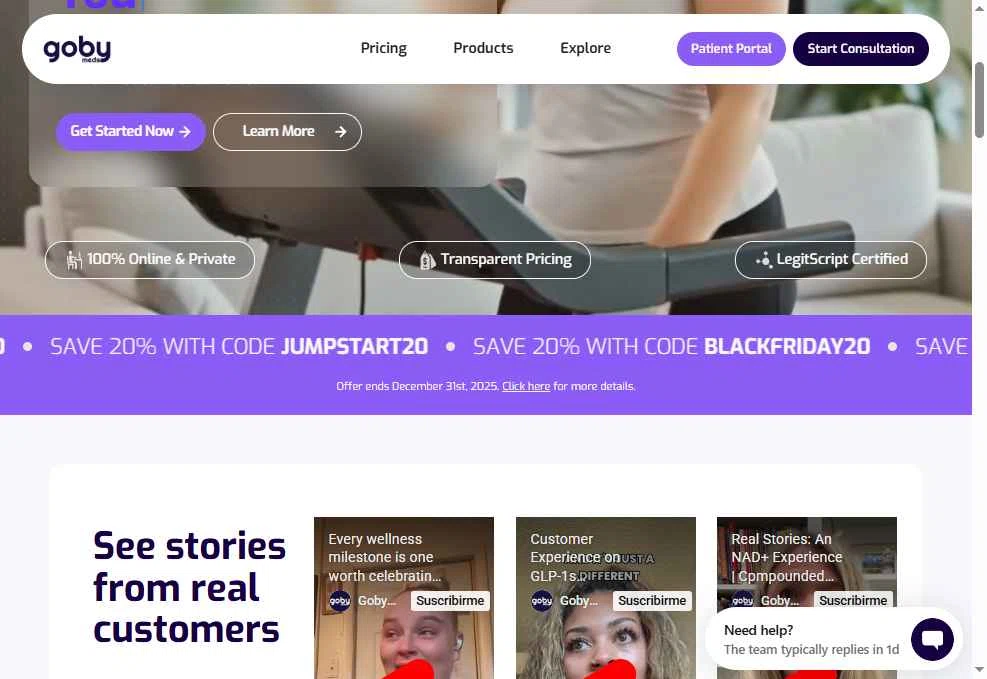 GobyMeds checkout page showing GobyMeds discount code box | Screenshot taken by SimplyCodes community member on Dec 16, 2025
