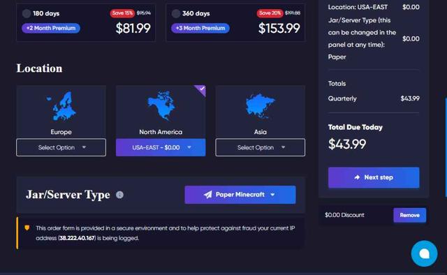 Godlike.Host checkout page showing Godlike.Host promo code box | Screenshot taken by SimplyCodes community member on Jul 2, 2025