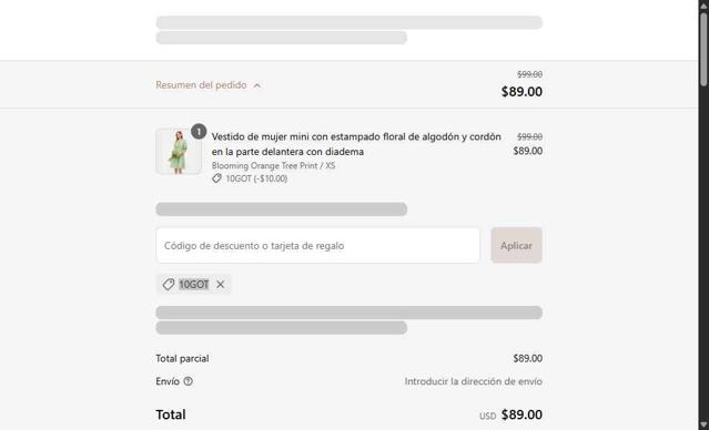 Goelia checkout page showing Goelia promo code box | Screenshot taken by SimplyCodes community member on Sep 3, 2025