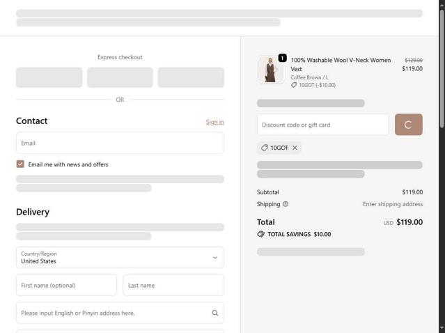 Goelia checkout page showing Goelia promo code box | Screenshot taken by SimplyCodes community member on Oct 2, 2025