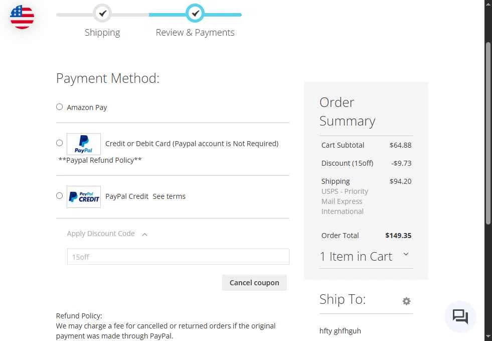 Gofanco checkout page showing Gofanco coupon code box | Screenshot taken by SimplyCodes community member on Jan 14, 2026