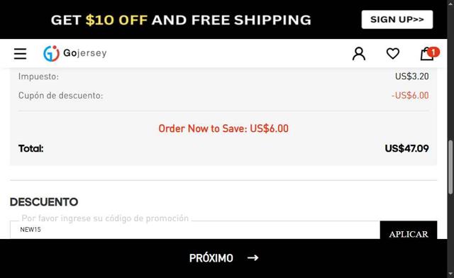 Gojersey checkout page showing Gojersey coupon code box | Screenshot taken by SimplyCodes community member on Aug 29, 2025