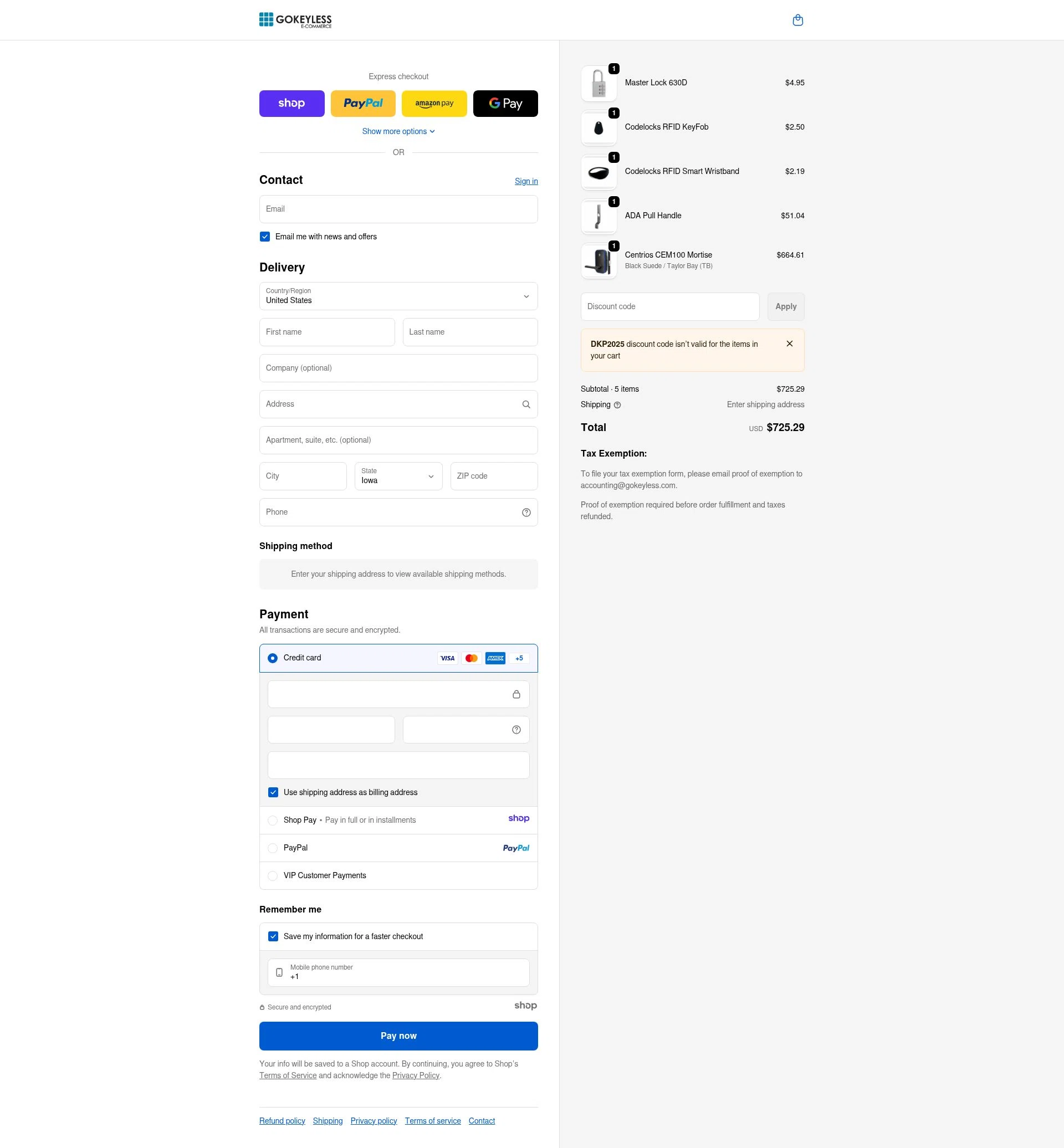 GoKeyless checkout page showing GoKeyless promo code box | Screenshot taken by SimplyCodes community member on Dec 26, 2025