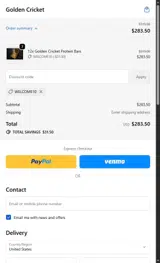 WELCOME10 coupon verification screenshot