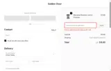 Golden Door coupon verification screenshot