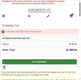 GOLD3001-20 coupon verification screenshot