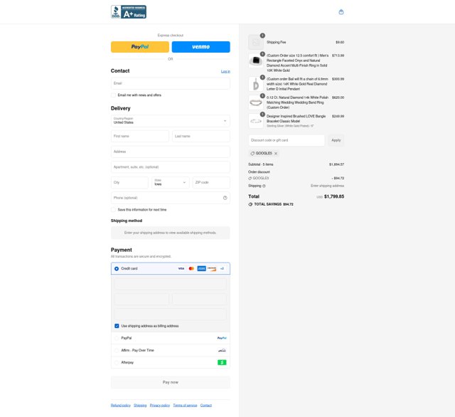 Goldia checkout page showing Goldia discount code box | Screenshot taken by SimplyCodes community member on Aug 30, 2025