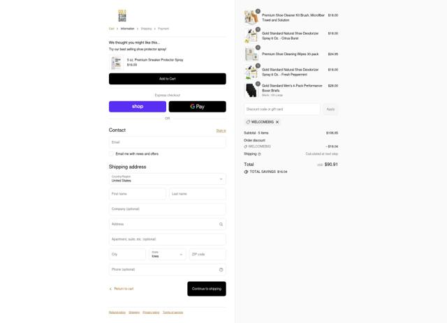 Gold Standard checkout page showing Gold Standard promo code box | Screenshot taken by SimplyCodes community member on Sep 15, 2025