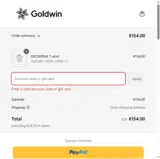 Goldwin coupon verification screenshot