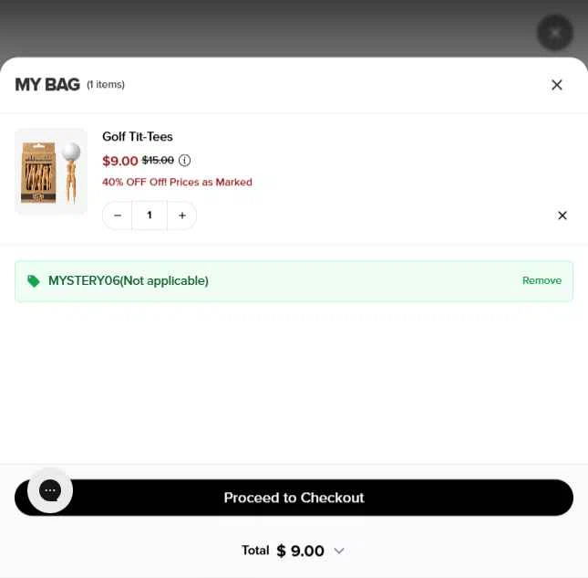 Golf Gods checkout page showing Golf Gods discount code box | Screenshot taken by SimplyCodes community member on Feb 13, 2026