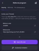GoMining coupon verification screenshot