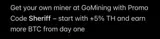 GoMining coupon verification screenshot