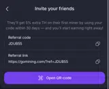 GoMining coupon verification screenshot